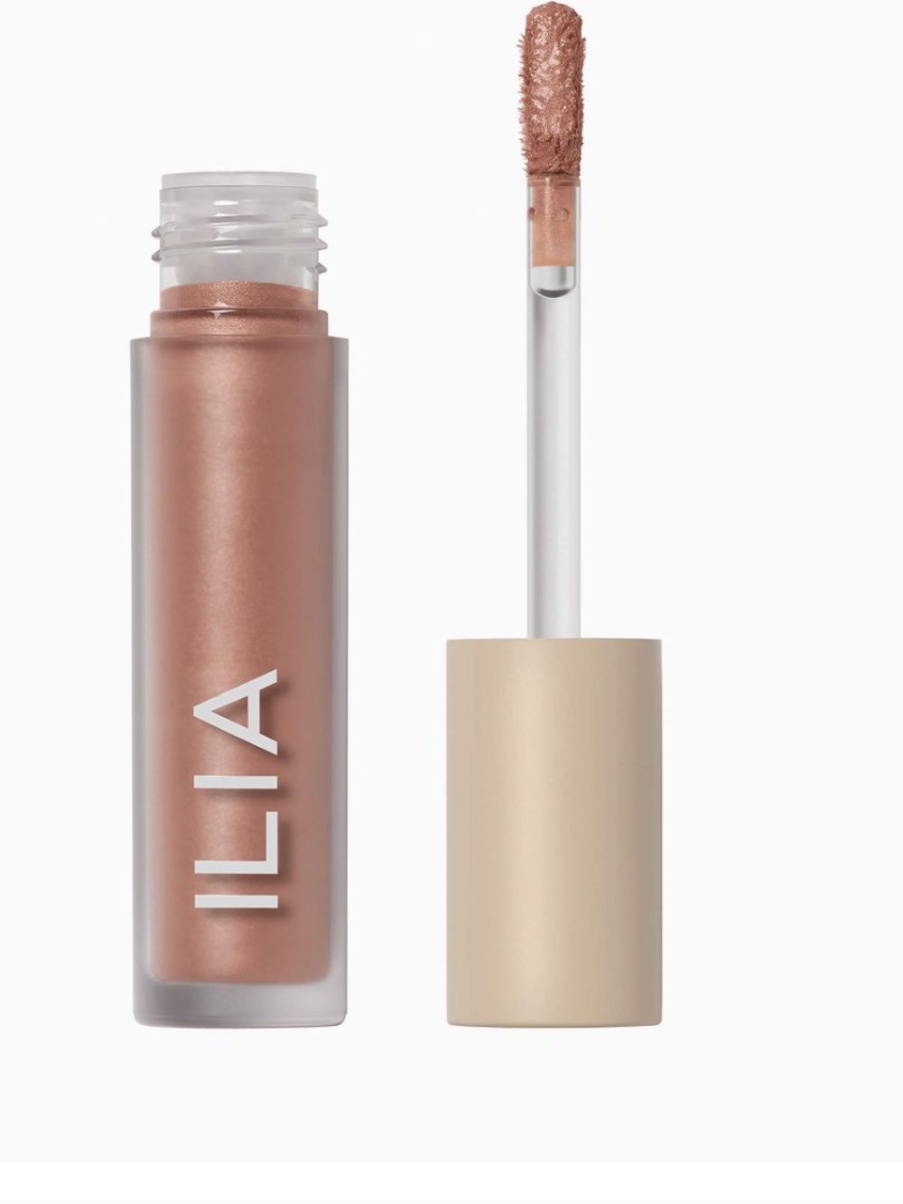 Ilia liquid to powder eye tint in Mythic rose gold quartz